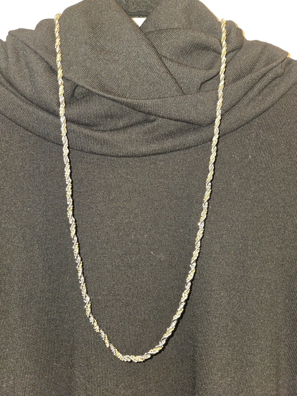 Lia Sophia Classic Twisted Rope Necklace - Gold & Silver